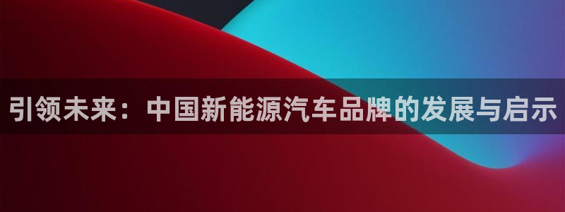 66新宝gg：引领未来：中国新能源汽车品