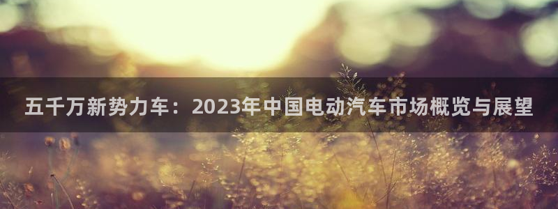 新宝gg博客:五千万新势力车:2023年中国电动汽车市场概览